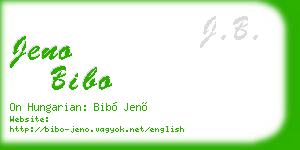 jeno bibo business card